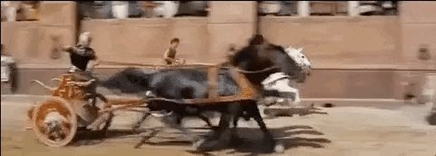 Escena de la carrera de carros perteneciente a la película 