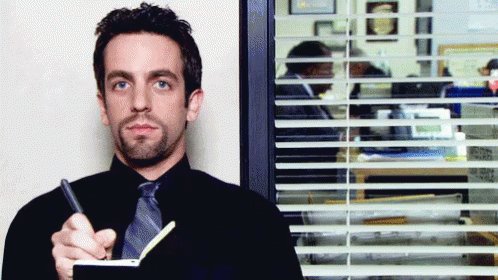 Ryan Howard Taking Notes - The Office GIF