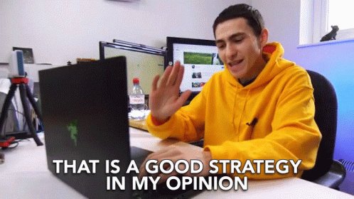 This Is AGood Strategy In My Opinion GIF