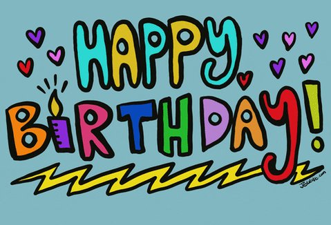  Happy birthday. Have a great day. 