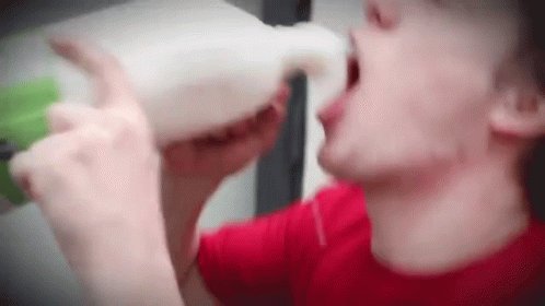 Chugging Milk Pouring Milk GIF