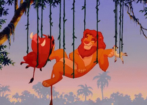 Chilling Lion King Style GIF