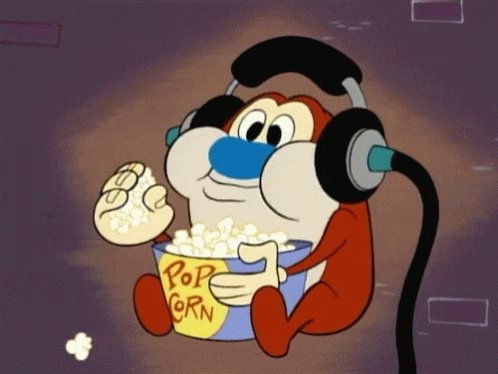 Popcorn Watching GIF