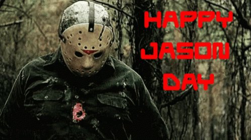 Happy Jason Day Horror GIF