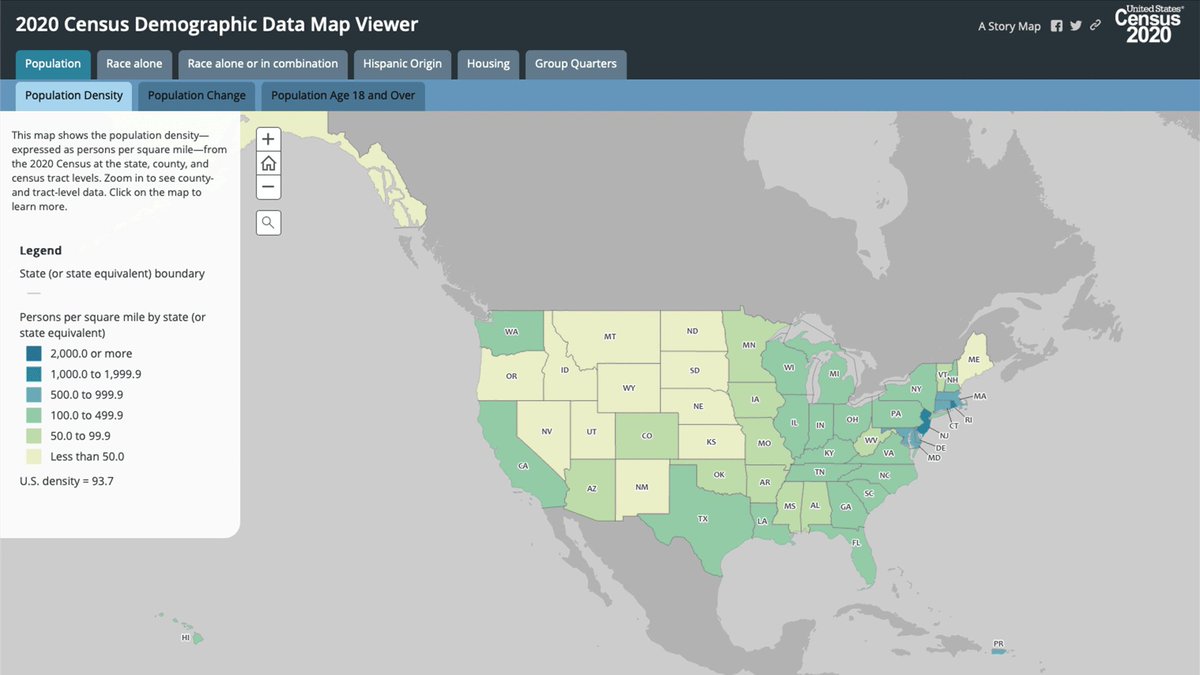 Us Census Bureau Maps U.s. Census Bureau On Twitter: "Our 2020 Census Demographic Data Map Viewer  Displays State-Level, County-Level, And Census Tract-Level Data From The  #2020Census. The #Map Includes Data On Population, Race, Hispanic Origin,  And