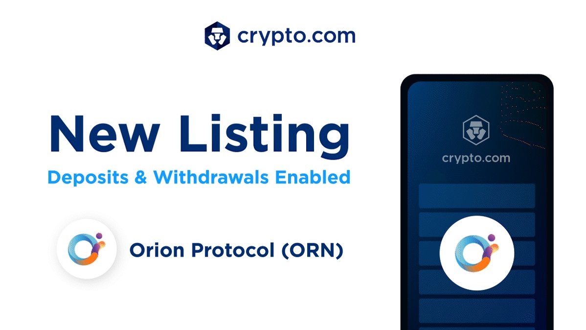 Orion Protocol is now listed in the App 🔔  Buy $ORN at true cost with USD, EUR, GBP, and 20+ fiat currencies.   Download the App to start trading #ORN now! 👉