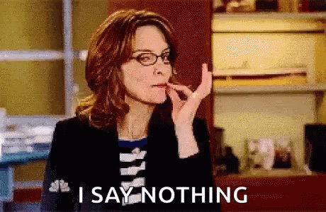 Tina Fey ISay Nothing GIF