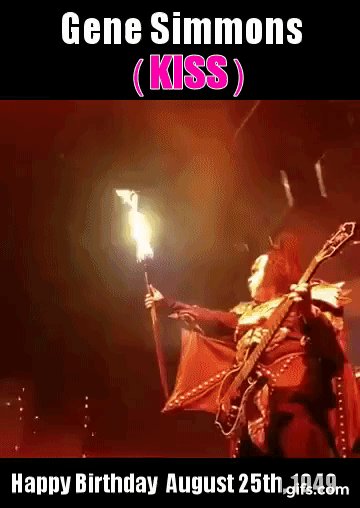 Happy Birthday Gene Simmons (72) August 25th, 1949  