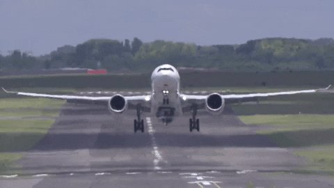 Take Off Airplane GIF by Sa...