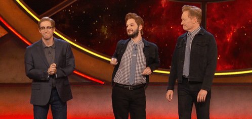 Thomas Middleditch and Ben Schwartz (@rejectedjokes) crashed #ConanCon in full Conan and Andy cosplay. https://youtu.be/IrcgORLZ2sc