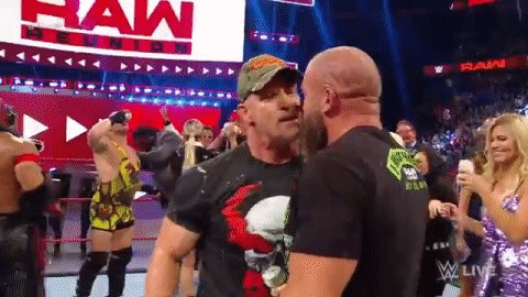 You hug @steveaustinBSR at your own risk. #RawReunion