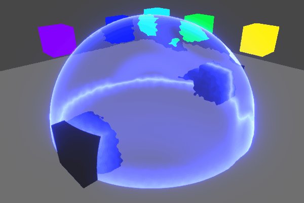 Cyan I Used The Custom Function Node With An Array Float Points 6 4 To Pass The Positions 3 Floats And Lifetime 1 Float Of The Collision Points Into The Shader