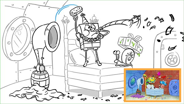 Ｔｒｉｋｉ－Ｔｒ 0 ｙ ! ! ! COMMISSIONS OPEN! on X: i found this cool storyboard  image of a episode of spongebob hehehe looks funny   / X