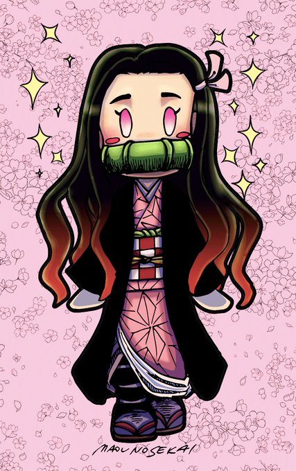 IAmBobotheFool (COMMS OPEN,open for EDSA 1 orders)さんがTwitterに投稿した竈門禰豆子(鬼滅の刃)のイラスト。