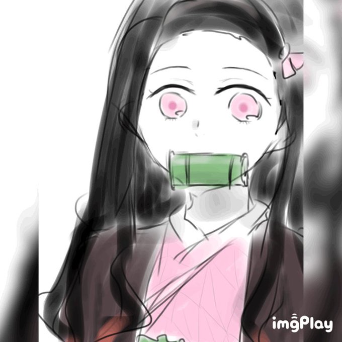 雪の妖精( 笑 )さんがTwitterに投稿した竈門禰豆子(鬼滅の刃)のイラスト。