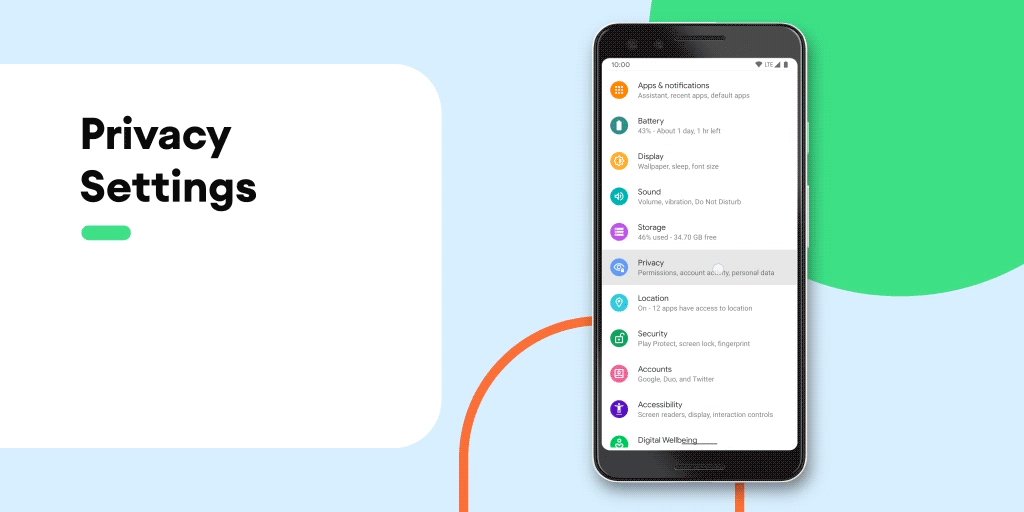 You’re in control of your privacy with #Android10. Enjoy new, smarter controls that let you decide when your data is shared.