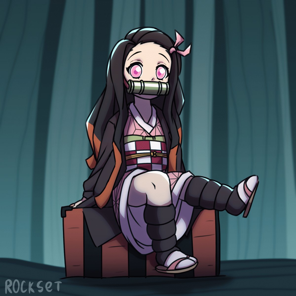 Small Nezuko from Demon Slayer. 鬼 滅 の 刃. 7. GIF. 