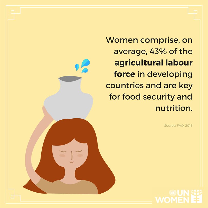 Because #ruralwomen sustain:
👩🌾 agriculture,
🥕 food security & nutrition,
💧 land & resource management,
🤱 unpaid & domestic care work,
they bear the brunt of climate change. They need to be at the heart of #ClimateAction.
