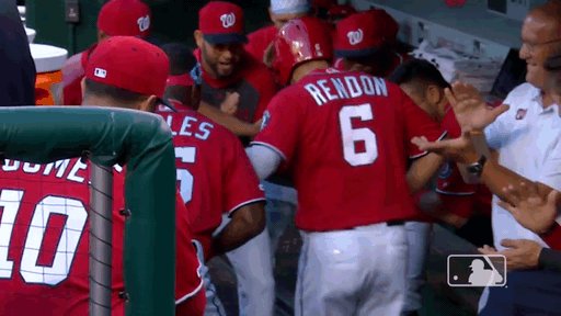 1. Trea Turner leadoff 1B
2. Adam Eaton 2B
3. Anthony Rendon SF
WE'RE ON THE BOARD FIRST (again).
BOTTOM 1 // #Nats 1, Cardinals 0