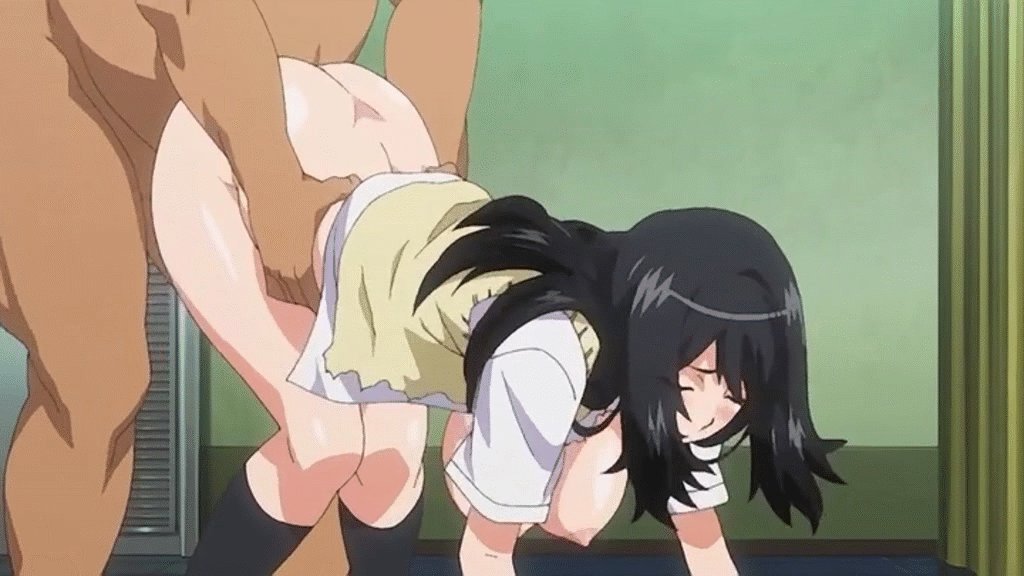 Anime long hair doggystyle screaming