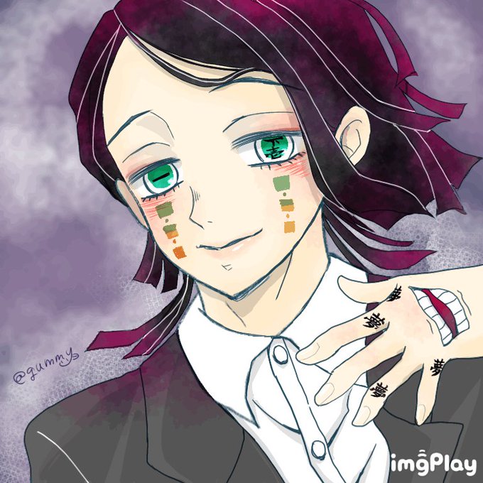 ｸﾞﾐーさんがTwitterに投稿した魘夢(鬼滅の刃)のイラスト。