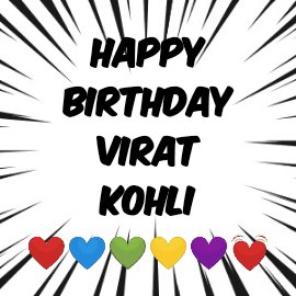 Happy birthday virat kohli      