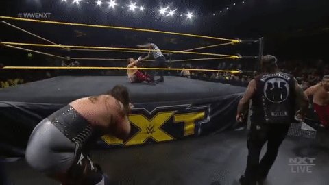 WHAT A KNEE from @SteveCutlerWWE! #WWENXT