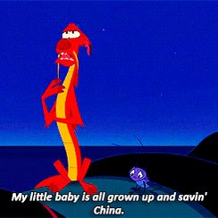 my 28yo ass tearing up watching the #Mulan trailer