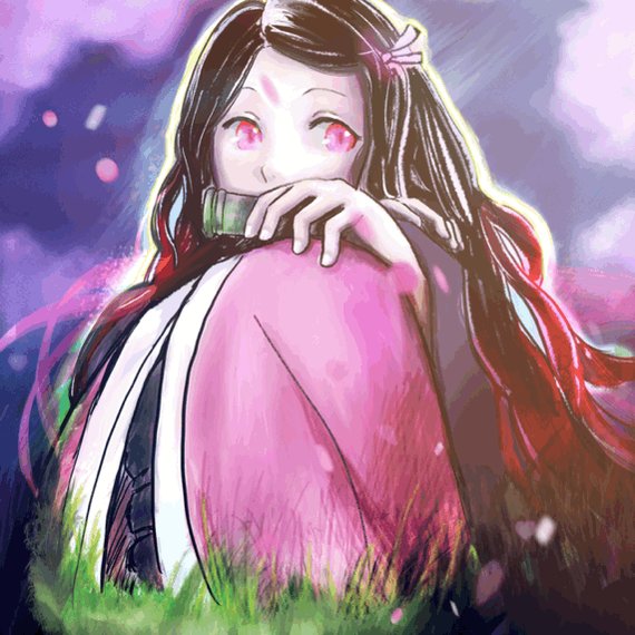 periel🥚🕊️さんがTwitterに投稿した竈門禰豆子(鬼滅の刃)のイラスト。