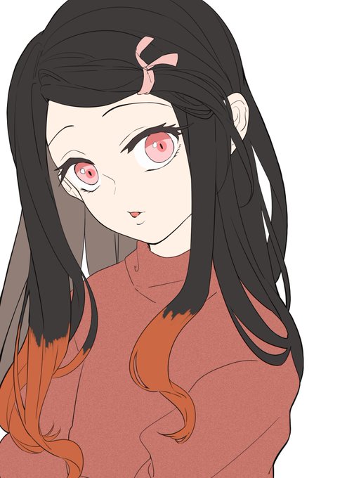 神戶さんがTwitterに投稿した竈門禰豆子(鬼滅の刃)のイラスト。