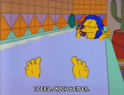 Working from home has its advantages. 🛁#TheSimpsons #BubbleBathDay