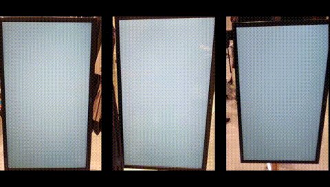 Perfume Closetポップアップショップの3台のモニター、もしかしたらと思って撮ったやつを並べてみたら案の定だった☺️