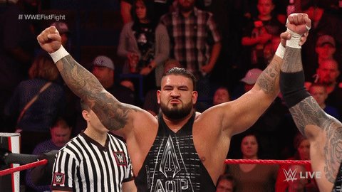 So if Buddy Murphy is with Seth & AOP, does that mean Aleister Black’s chilling with Samoa Joe and Kevin Owens?