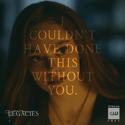 Legacies (@cwlegacies) on Twitter photo 20/01/2020 19:02:31 Buying her some time. Stream now: go.cwtv.com/streamLGCtw #Legacies Buying her some time. Stream now: go.cwtv.com/streamLGCtw #Legacies