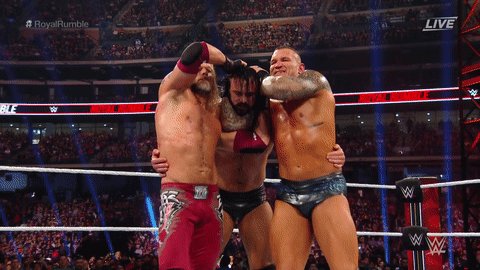 #RatedRKO has taken over.#RoyalRumble #MensRumble @EdgeRatedR @RandyOrton