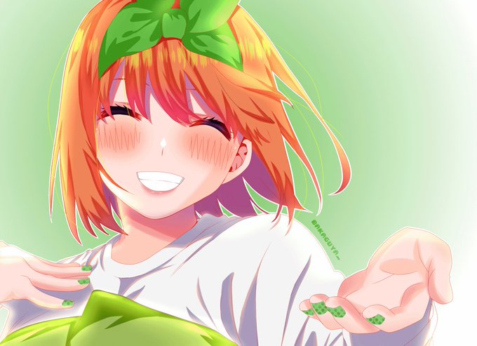 B ☁️さんがTwitterに投稿した中野四葉(五等分の花嫁)のイラスト。