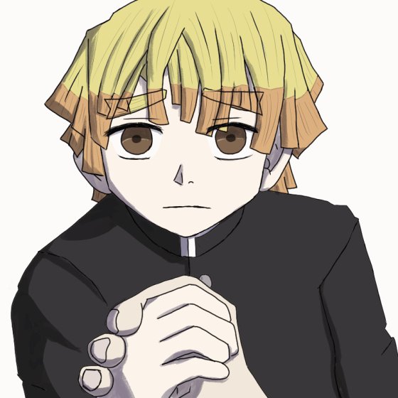 アミド=フルメトさんがTwitterに投稿した我妻善逸(鬼滅の刃)のイラスト。