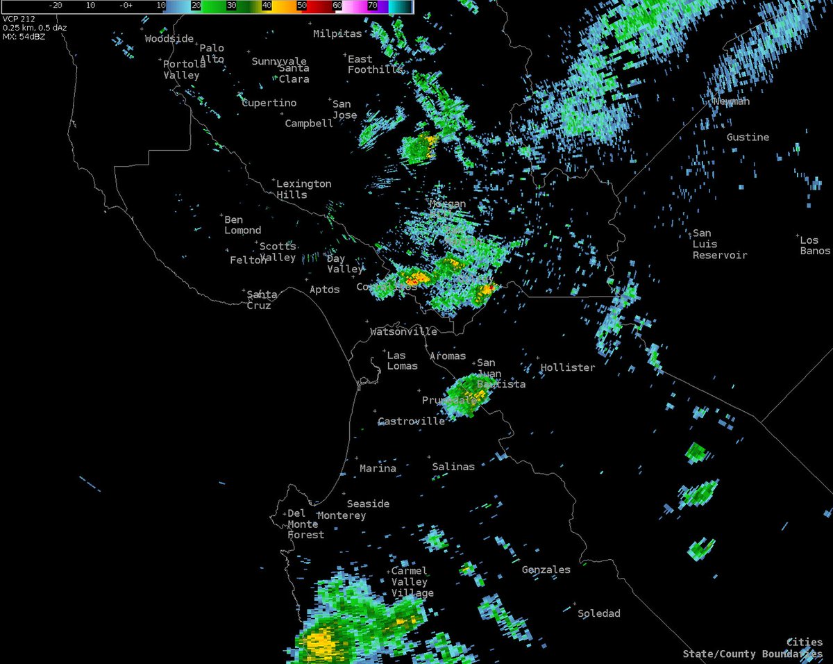 Latest radar indicates showers continuing to develop. New showers