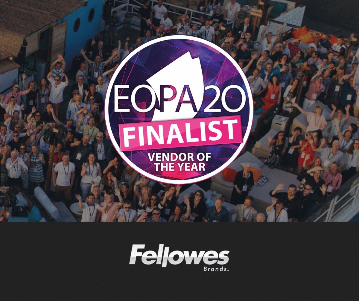 We are so excited and proud of being shortlisted as finalists in five categories for the European Office Products Awards! #EOPA2020 #Awards #WorkBetterFeelBetter #finalists #TheFellowesWay
You can find the full shortlist and #EOPA2020 Event Preview here: http://bit.ly/3ai6Ucl