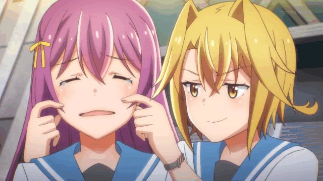 アニメのgifまとめbot A Twitteren サークレット プリンセス 第12話 佐々木優佳の頬をつねる笠原美由紀 Gif T Co Sdnl16ymto Twitter