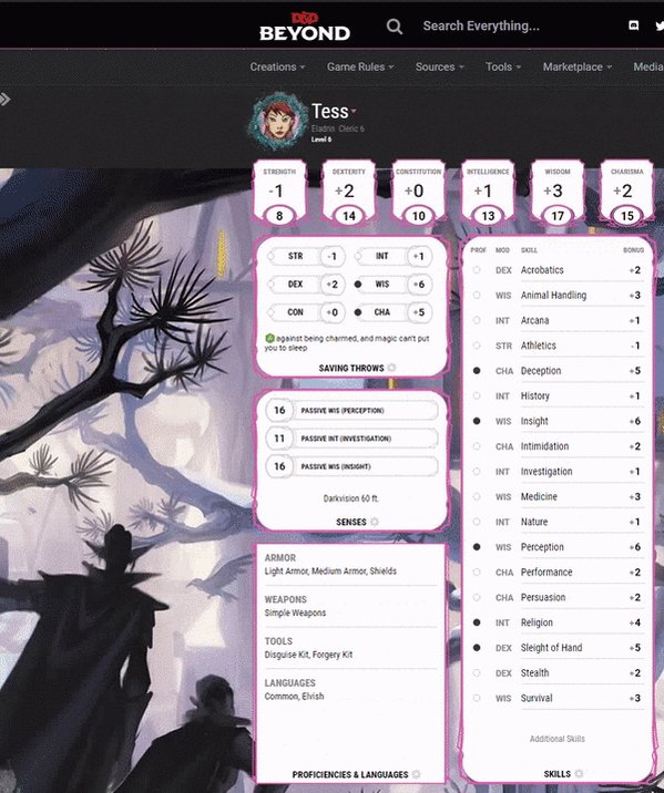 D D Beyond Sur Twitter You Can Adjust Your Characters Skills Or Add A Homebrew One Right On Your Character Sheet Click On The Gear Icon Next To Skills And In The