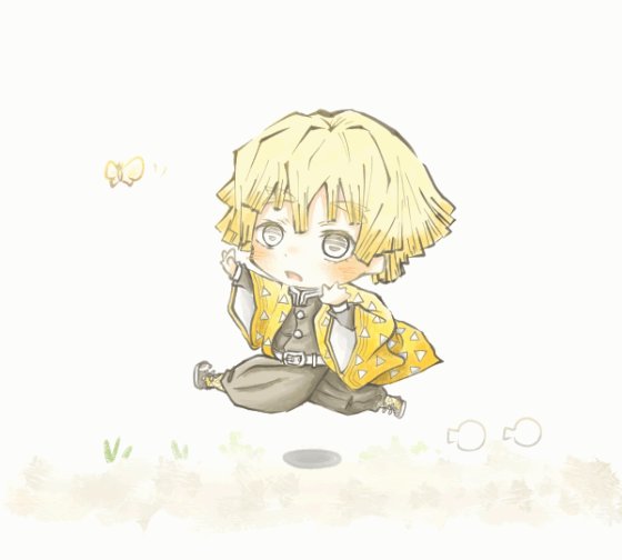 ぶんぶん🌵依頼受付中さんがTwitterに投稿した我妻善逸(鬼滅の刃)のイラスト。