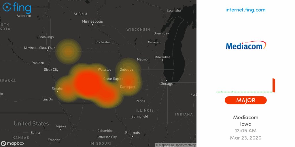 Fing Alert on Twitter "💥 Major outage detected 