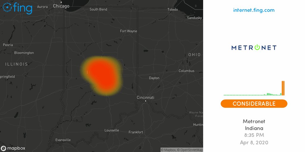 Metronet Internet Outage Map Fing Internet Alert On Twitter: "⚡ Considerable Internet #Outage Detected: # Metronet In #Indiana Since 8:35 Pm, Impacting #Westfield #Greenwood #Carmel  +2 Areas 🇺🇸 Live Map And Analysis 👉 Https://T.co/Yhipmhcm4V Retweet If  Down