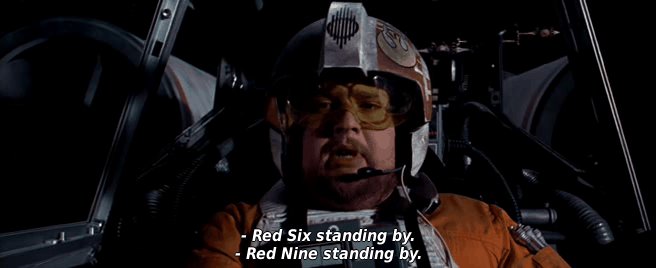 Star Wars Gifs on Twitter: ""- Red Six standing by. - Red Nine standing https://t.co/ybCqU9ROYs #starwarsgif https://t.co/B5DaG5Zbrc" / Twitter