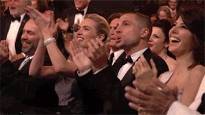 A GIF of actors at the Acad...