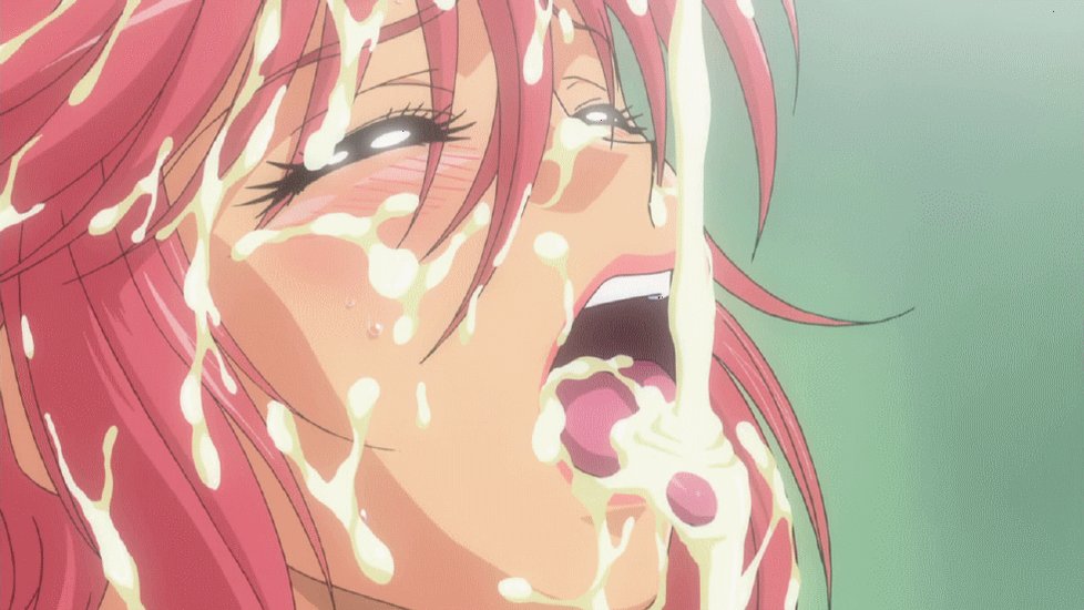 Anime girl gets cumshot