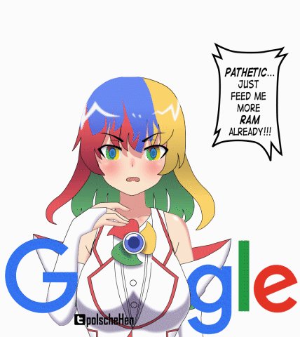 I made Google Chrome-sama of. as Google Logo. 
