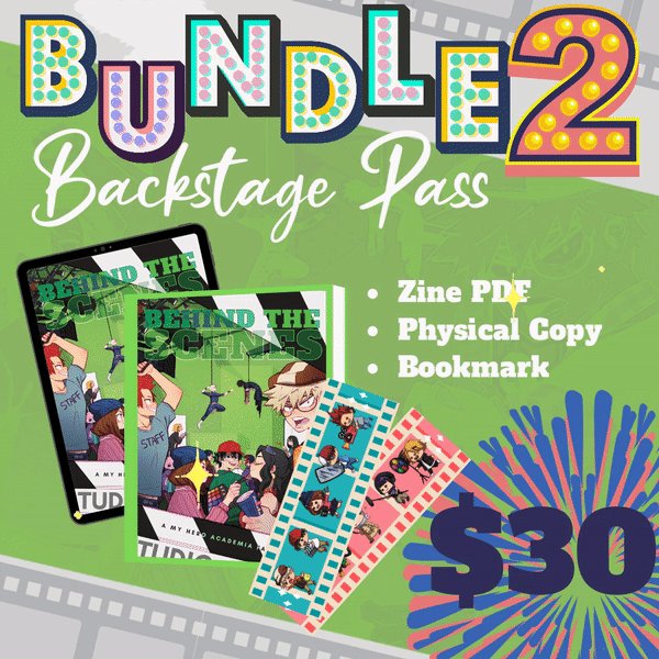 Bnha Behind The Scenes Zine Production Period Backstage Pass Bundle Physical Zine 30 Automatically Includes A Free Double Sided Bookmark T Co Mqaprz7fat Twitter