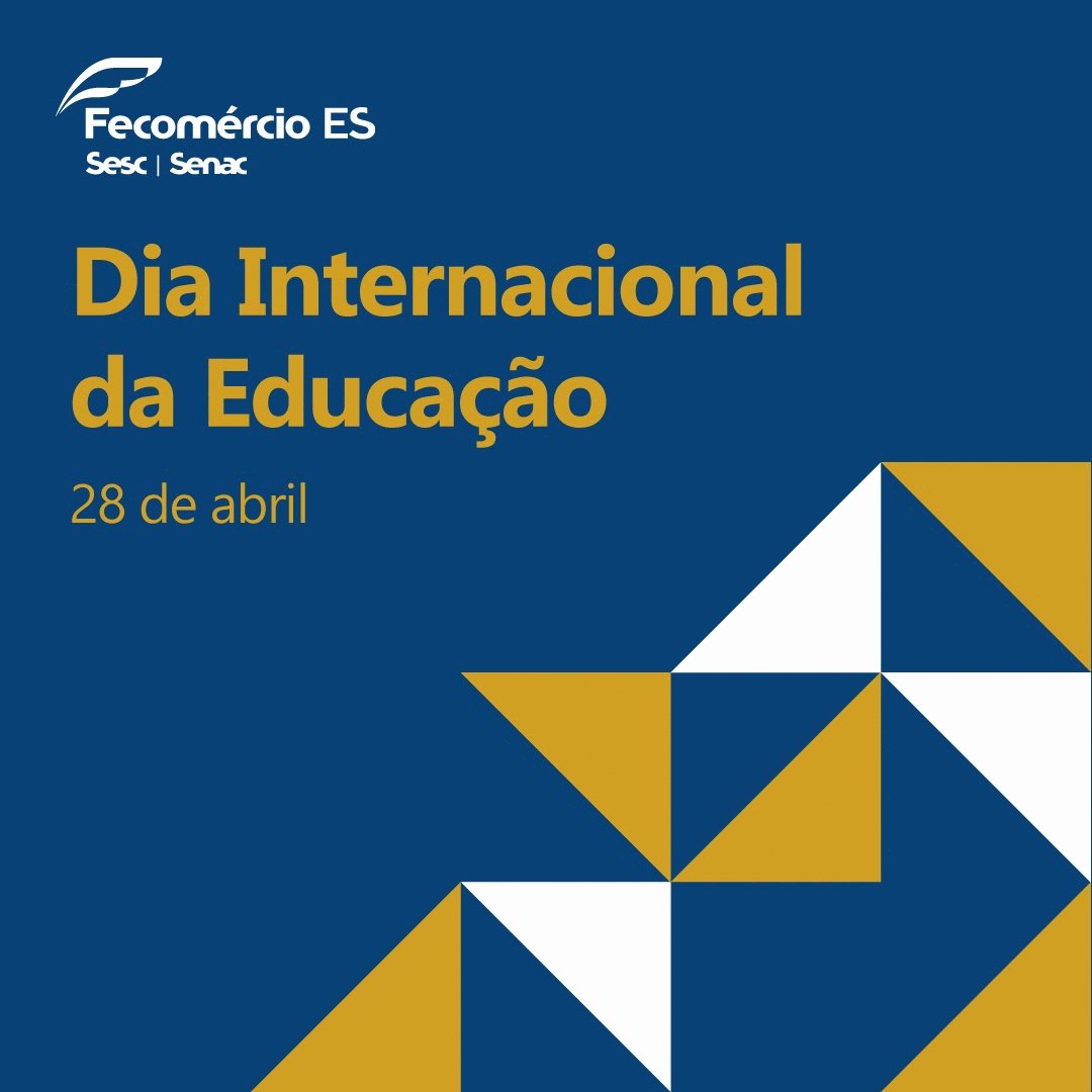 Hoje é o dia da educação, um dos elementos mais importantes para o desenvolvimento social! Para que cada vez mais a sociedade consiga evoluir, é necessário investir nos seres humanos. E é nisso que o Sistema Fecomércio-ES acredita e executa, através do @Sesc_ES e do @senaces. https://t.co/HHPJyZsZ6h